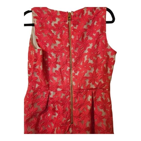 SAIL‎ TO SABLE STS Neon Pink Floral Overlay Dress - Size 8 - Picture 6 of 10